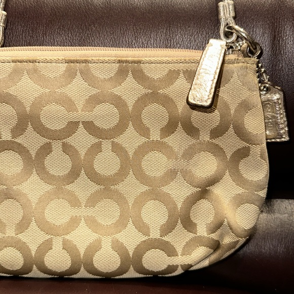 Coach Signature Canvas & Leather Wristlet - Picture 6 of 16